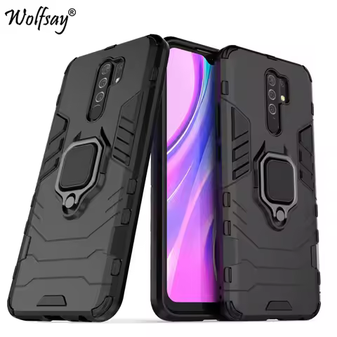 For Xiaomi Redmi 9 Case Shockproof Armor Magnetic Suction Stand Full Edge Cover For Redmi 9 8 8A 7A 