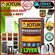 JOTUN WOODSHIELD DECK 1 LITER ANTI SCRATCH OPAQUE SEMI SHADES SHELLAC &amp; VARNISH WOOD PAINT / CAT KAYU VARNIS &amp; SYELEK