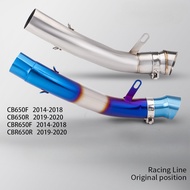 60MM Slip-on Mid Pipe Link For CB650F/CB650R/CBR650F/CBR650R Motorcycle Exhaust Modification