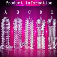 Forge Ahead IN stock Reusable Condom Textured Extender Sleeve Cover Cock Ring Dildo Condom