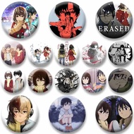 Horror Anime Erased Satoru Kayo Hinazuki Button Pins Cartoon Round Badge Lapel Brooch Backpack Cloth