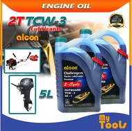 Mytools Alcon Outboard Marine Lubricants 2-Stroke 2T TCW-3 Engine Oil 5 Liter (Made In UAE)