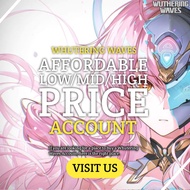 Wuthering Waves - Affordable Low/Mid/High Price Account Sea Server Only, Single Log Hobby Art W1