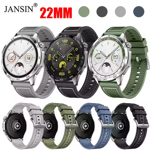 22mm Braid Nylon Silicone Strap For Huawei GT4 46mm Band For Huawei Watch 4 4Pro 3 3Pro 2 Classic GT
