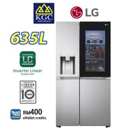LG GC-X257CSES (635L) Side-by-Side Refrigerator with InstaView & Door-in-Door Fridge Peti Sejuk