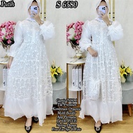 S 6580 Dress Tile Combination Organza Embroidery Motif 75181 1