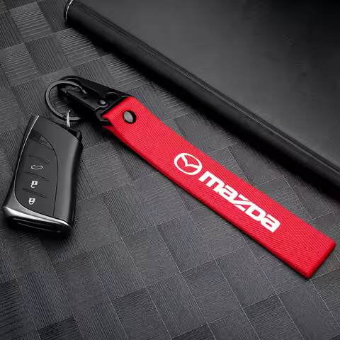 1Pcs Fashion Car Nylon Metal Keychain Key Rings Key Holder For Mazda 3 Bk 6 Gh CX-5 CX30 MX-5 2 5 CX