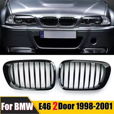 Front Hood Kidney Luxury Grill Grille For BMW 3 Series 1998-2001 E46 2 Doors 316i 318i 320i 323i 325
