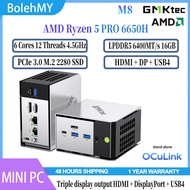GMKtec M8 AMD Ryzen5 PRO 6650H OCulink LPDDR5 PCIe 3.0 M.2 2280 SSD WiFI 6 Gaming MINI PC