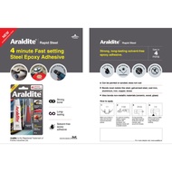 HITAM Araldite Black 4 MINUTES / ARALDITE Epoxy Glue 4 minutes 2 x 28,5gr