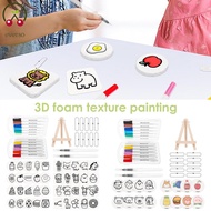 65/41Pcs Foam Texture Painting Kit 3D Drawing Set DIY Art Supplies 3D Effect Texture Painting Kit SH