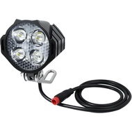 Ebike Headlight 2 Pin, Ebike Front Light for 36V 48V Battery Systems, Waterproof Connector Electric 