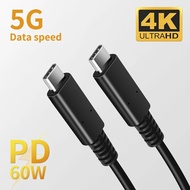 USB-C Video Cable Short 4K Monitor cable Type C to USB C cable USB 3.1 Gen 1 cord PD 60W sync&amp;charger cable for samsung T5 T7 PC