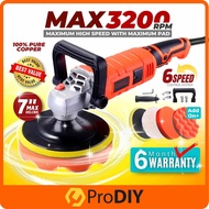 PRODIY 9227CB 7 inch 7" 180mm Car Polisher Machine Polish Pad Mesin Polish Car Polishing Machine Var
