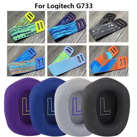 Original Ear pads for Logitech G733 Games Headphones replacement G733 KDA Earmuffs Ear covers Ear pi