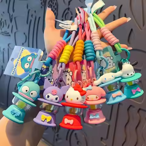 Night Light Keychain Creative Hellokitty Cinnamoroll Kuromi Is An Exquisite and Cute Keychain School