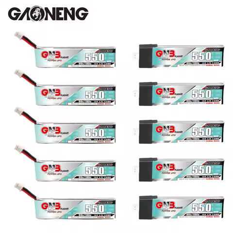 Upgraded 550mAh GNB 1S 3.7V 90C/180C Lipo Battery For RC Helicopter Quadcopter FPV Racing Drone Spar