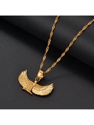 1入組絕妙埃及女神項鍊，金色/銀色翼鏈，Ankh Bib Wicca邪教飾品，埃及宗教