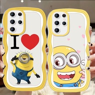 A-90 minions TPU Casing for Samsung S21 S25 S22 S20 FE Ultra Plus Transparent Case