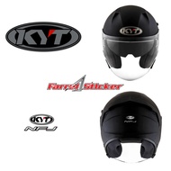 stiker helm KYT STICKER HELMET HALF FACE KYT NFJ - Putih