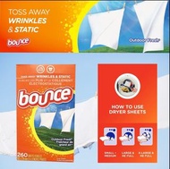 【Bounce 防靜電衣物柔順紙】(260張/盒)