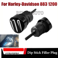 Motorcycle Billet Oil Dipstick Tank Cap Plug For Harley 883 1200 48 Nightster RH975 Sportster S RH12