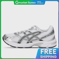 ASICS | Gel 1130 รองเท้าวิ่งสำหรับผู้ชายและผู้หญิง สีขาวบริสุทธิ์ สีเงิน 1201B020-100