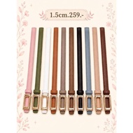 LK521 Women's Fashion Belt Gold Square Head Minimalist Premium Movies Small Cable 1.5 Cm. Wear A Dre