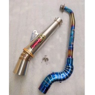 DAENG4 EXHAUST RACING 1SET OPEN Spec FOR XRM 110/125 WAVE 100/110/125 BONUS SYM KRISS FURY REUSI RAI