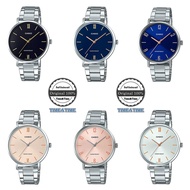 Time&amp;Time CASIO Standard นาฬิกาข้อมือผู้หญิง สายสแตนเลส รุ่น LTP-VT01D, LTP-VT01D-1BUDF, LTP-VT01D-2BUDF, LTP-VT01D-2B2UDF, LTP-VT01D-4BUDF, LTP-VT01D-4B2UDF, LTP-VT01D-7BUDF (ประกัน CMG)