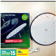 (ETA 2022-1-31) 350w Ultra thin Light Rechargeable UFO lamp led light emergency light / lampu pasar 