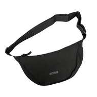 XCTRL Semicircle Arc Cotton Shoulder Bag-Black