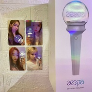 Official lightstick aespa fanlight aespa official SEALED WITH benefit pob PHOTOCARD Sharing official