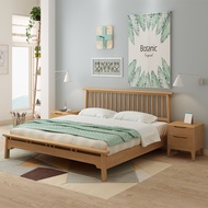 Homie เตียงนอน Wooden bed Bedroom Furniture เตียงติดพื้น 5ฟุต 6ฟุต 1.5m 1.8m HM3009