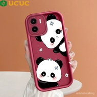 Ucuc casing for Xiaomi Redmi 13C 5G 12C 12 11A 10 10A 10C 9A 9C 9T A1 A2 case cute cartoon panda squ