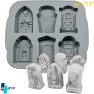 AINTP Resin Molds Chocolate Silicone Tombstone Candy Halloween Decoration