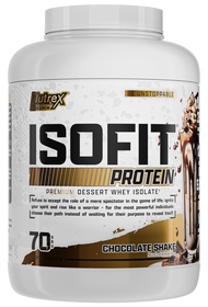 Nutrex Research IsoFit Chocolate Whey Isolate Protein Powder 100% Whey Protein Isolate | Muscle Reco
