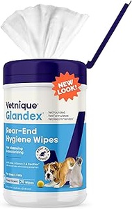 Vetnique Glandex Dog Wipes for Pets Cleansing & Deodorizing Gland Hygienic Dog & Cat Wipes with Vita