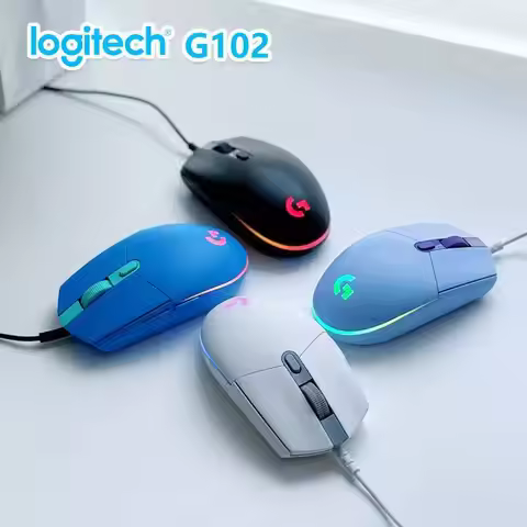 Logitech G102 Prodigy Gaming Mouse 1000Hz Polling Rate 20M Click Lifespan RGB Backlit Comfort Grip f