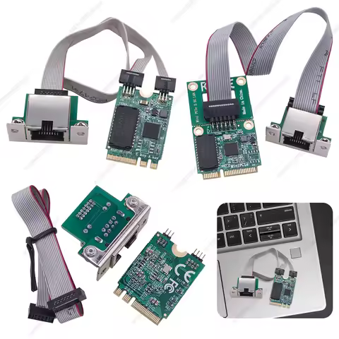 M.2 Gigabit Ethernet Network Card 2.5G/1000/100Mbps M2 RJ45 Lan Adapter RTL8125BG Chip Network Adapt
