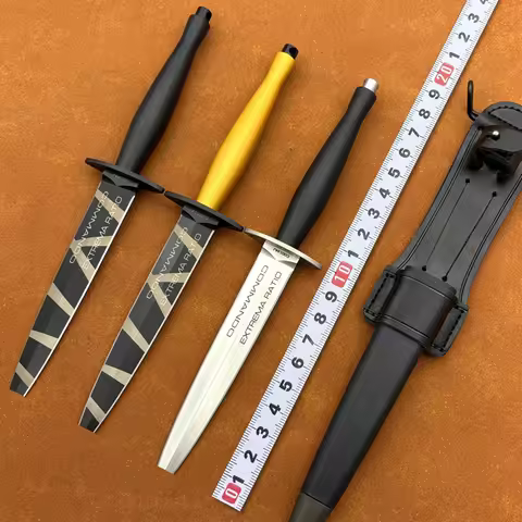 ER COMMANDO DESERT WARFAR Straight Edge Knife Steel Integrated Tactical FS Camping Knife High Hardne