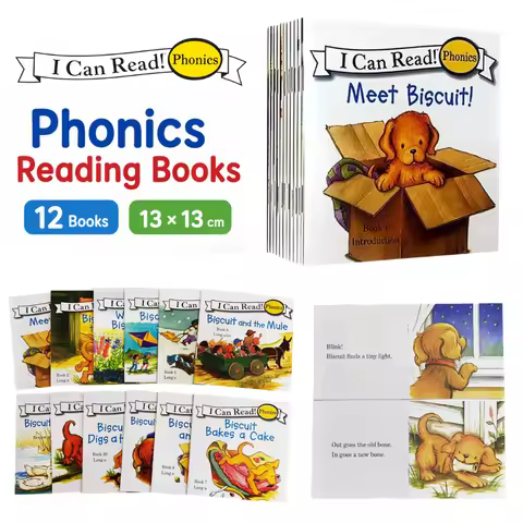 Biscuit English Phonics Learning Books for Kids I Can Read Short Vowels High-Frequency Words Simple