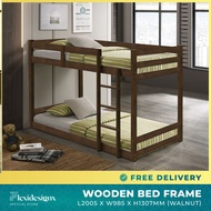Double Decker Bed / Solid Wood Structure / Simple Design / Budget Bed/ Bedroom Furniture / White Frame / Small Room Bed / Kid &amp; Adult Bed Flexidesignx DREAMZ