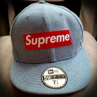 Supreme帽子 經典 單寧感淺藍色