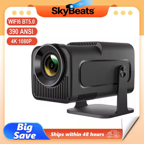 HY320mini Native 1080P Projector 390ANSI 4K Decoding Android 11 Dual WiFi6 BT5.0 Upgraded Portable H