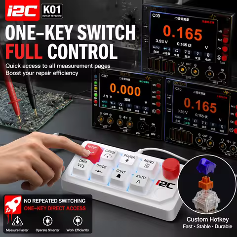 I2C K01 Keyboard for C09 & C10 Waveform Multimeters One-Key Function Switching Improve Diagnostic an