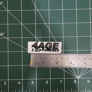 4AGE POWERED STICKER ORACAL