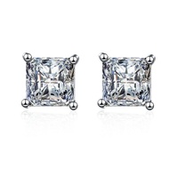 1ct Moissanite Earrings for Women Lab Grown Diamond Ear Studs 925 Sterling Silver Fine Jewelry Gift