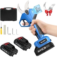 Seesii 21V 40mm Cordless Electric Pruning Shears Tree Pruner Heavy Duty w/ 2x2.0Ah Rechargeable Batt