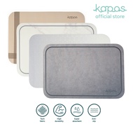 KAPAS LIVING | Diatomite Bath Mat | Fast Drying | Anti-Slip | Absorbent Tech Fabric Floor Mat